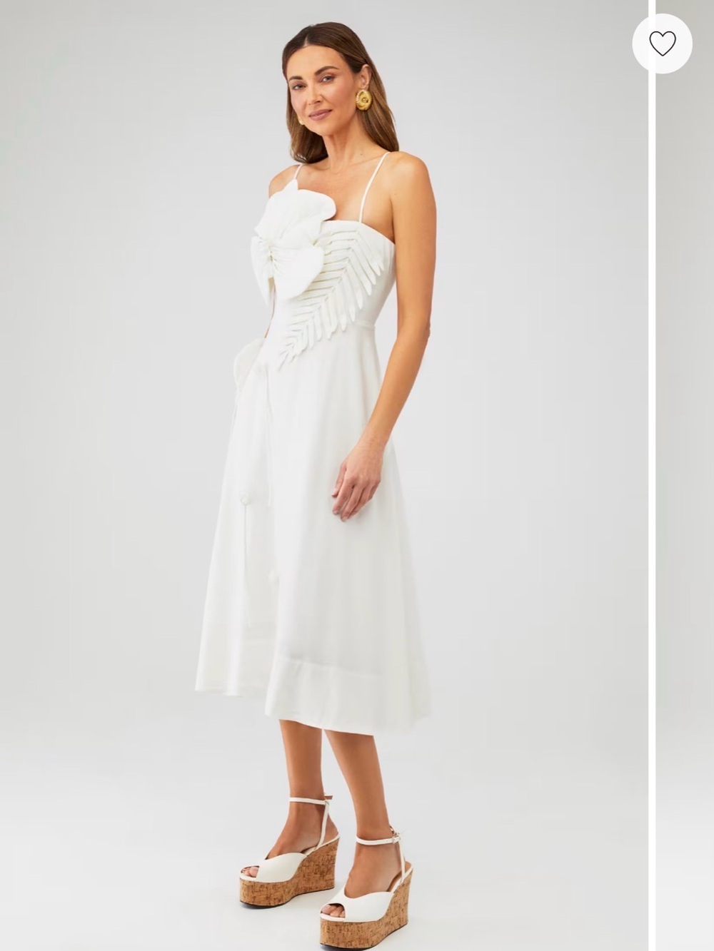 NWT Farm Rio Off-White Garden Sleeveless Midi Dress - Size Medium - Picture 2 of 5